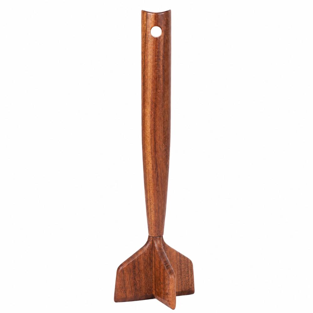 Non-Scratch Wood Meat Chopper Teak Wood Chicken Shredder Tool Meat Masher Chopper  Kitchen Supplies Sapelli Wood