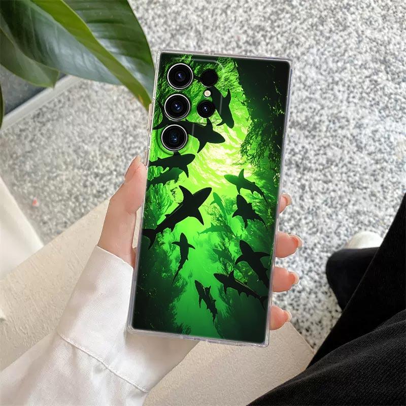 

Ocean Whale Shark Animal Clear Case For Samsung Galaxy S26 S25 S24 S23 Ultra S20 S21 FE S22 Plus S26Ultra S25FE Soft Phone Cover Galaxy S20