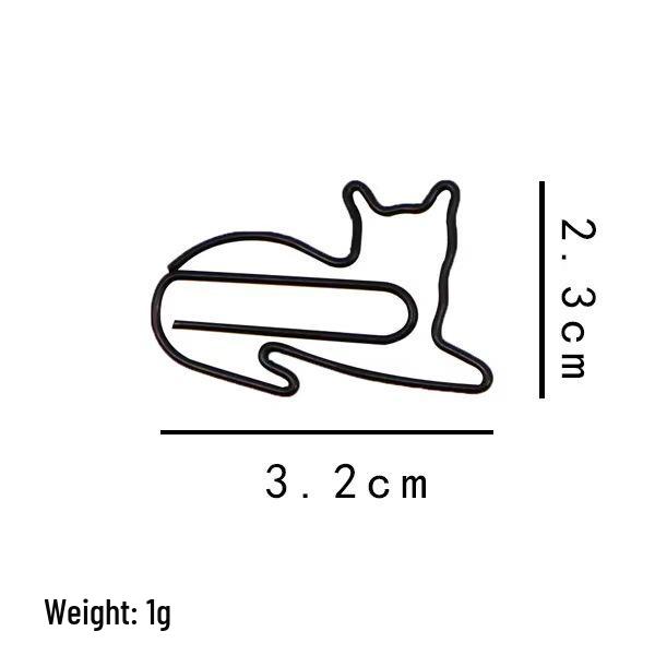 Colorful Cat Paperclip Brooch – Animal Bookmark & Office DIY Accessory