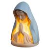 Illuminated Virgin Mary Prayer Statue Christian Religious Home Decor