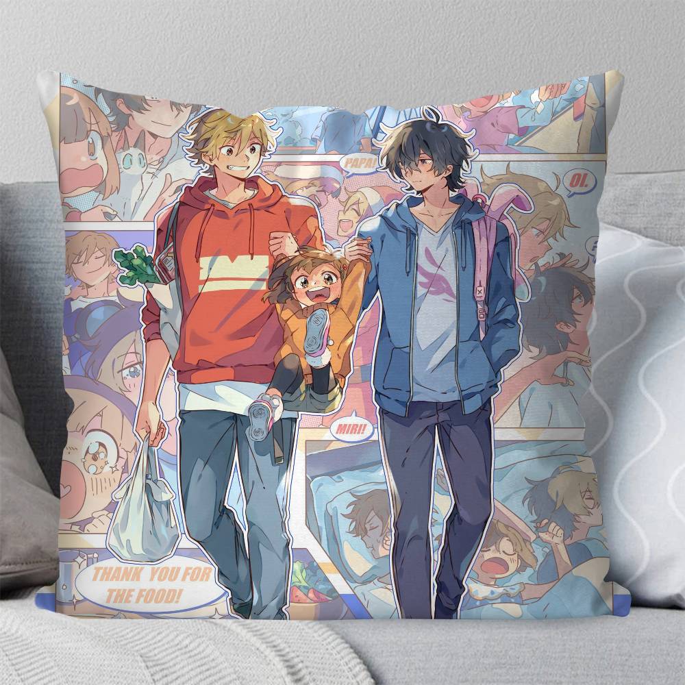 Anime BBuddy Daddies Pillow Case Fashion Square Pillowcase Bedroom Sofa Room Ins Decoration Leisure