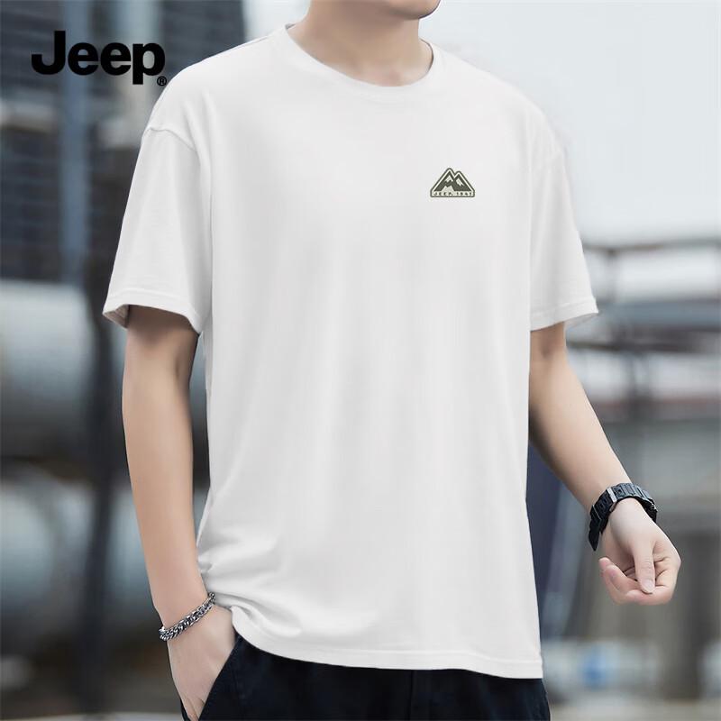 JEEP 7A Men s Anti-bacterial Cotton Blend Short Sleeve T-Shirt XL 2600₽