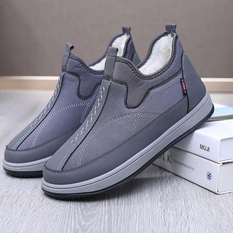Cotton Shoes for Men 2025 New Winter Edition with Thick Velvet for Warmth Anti slip for Middle aged and Elderly Dad's Shoes