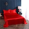 3Pcs Luxury Satin Silk Flat Bed Sheet Set Single Queen Size King Size Bedspread Cover Linen Sheets Double Full Double Sexy