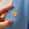 Crown Princess Chick Brooch, Artistic and Cute Chicken, Little Fat Chicken, Collar Pin, Fashionable Button Pin, Collar Accessory