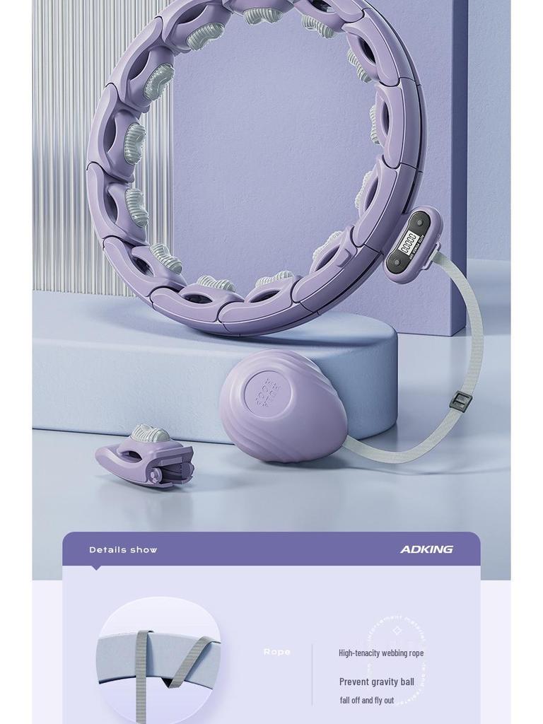 Song Yi Adjustable Weighted Hula Hoop with Smart Massage for Men & Women - Abdominal Tightening & No-Drop Design