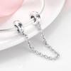Proteggi il bracciale dalla caduta Tutti i tipi di stile Catena di sicurezza Bracciale in argento sterling S925 Accessori fai da te Gioielli in argento con perline