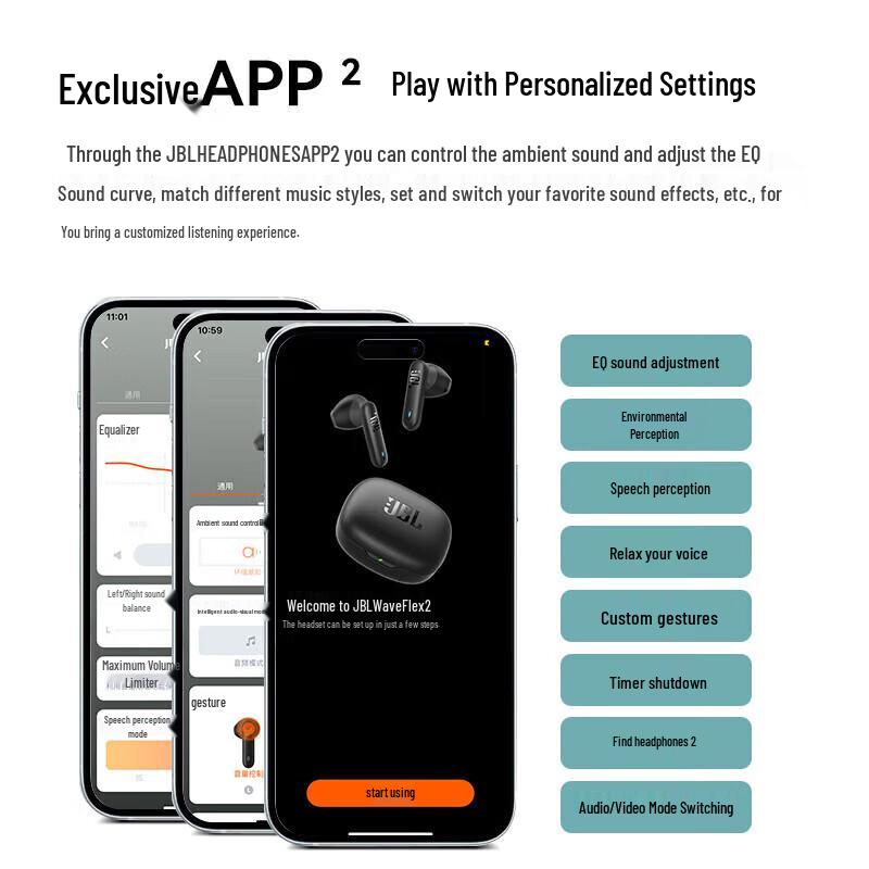 JBL Wave Flex 2 True Wireless Semi-in-ear Earbuds