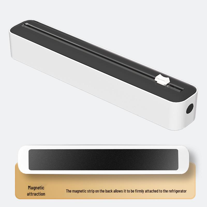 Magnetic Wall-Mounted Kitchen Plastic Wrap Cutter with Sliding Knife Box