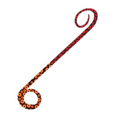 Daiwa Tairaba Tie, Kouga Silicone Tie, Twin Curly R, Octopus Legs, Kouga Red + Orange