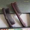 Tan Mujiang Rosewood Inlaid Comb with Fish Design
