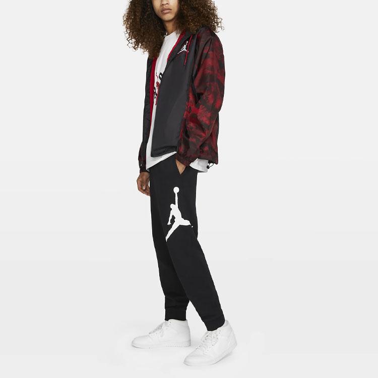 Jordan Jumpman Logo Drawstring Cuffed Loose Fit Sweatpants Men pants Black DA6803-010