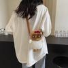 Women Hen Shaped Shoulder Bag Plush Fluffy Cartoon Crossbody Bag with Adjustable Strap for Travel Party Creative Handbag Purse
