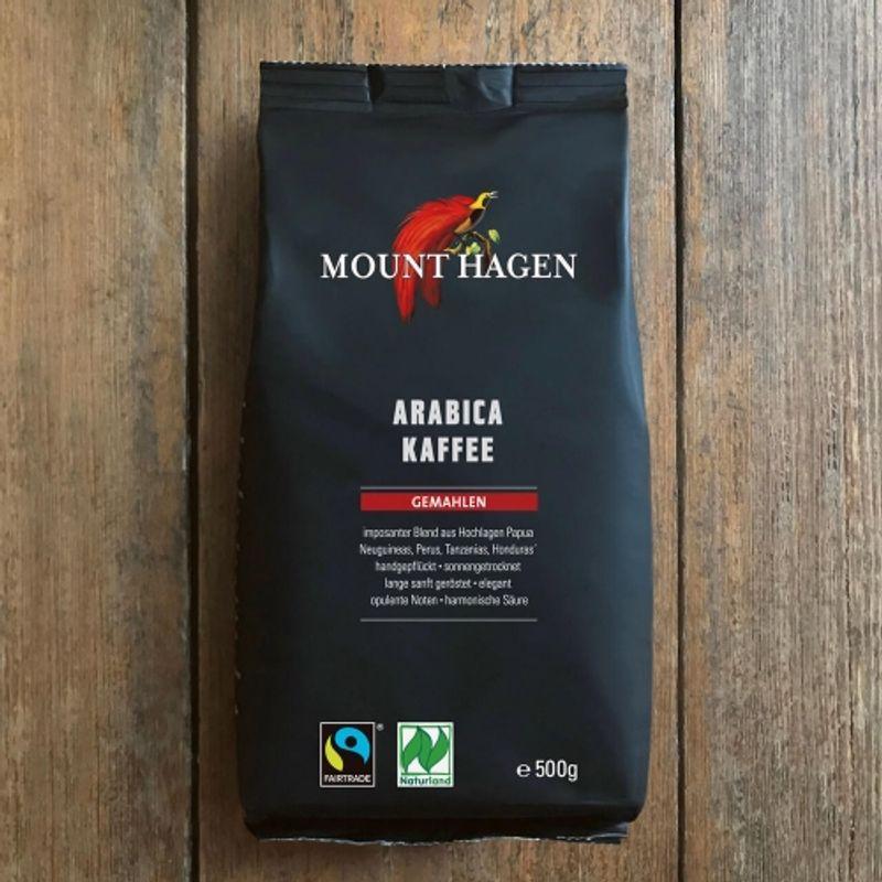 Mount Hagen BIO Fair Trade Roasted Ground Coffee Powder 500g