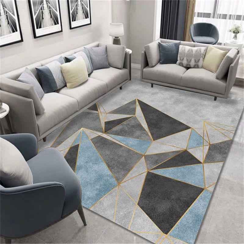 Covor Decorativ Geometric Modern pentru Sufragerie Covor Antiderapant pentru Camere Covor de Casă Covoraș pentru Mese de Cafea Mari Curățare Ușoară