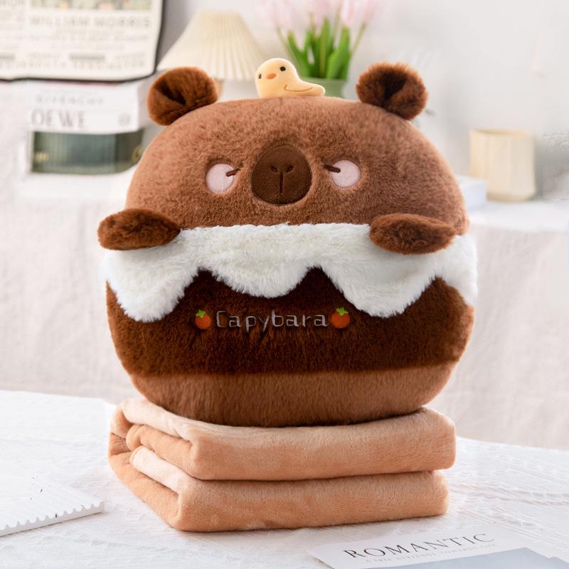 Panda Pillow Blanket: Multifunctional Office Nap Cushion & Hand Warmer for Car Use.