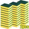 50/2Pcs Kitchen Dishwashing Soft Sponge Absorbent Clean Rub Pot Rust Scouring Pad Removing Kits Household Cleaning Brush Sponge