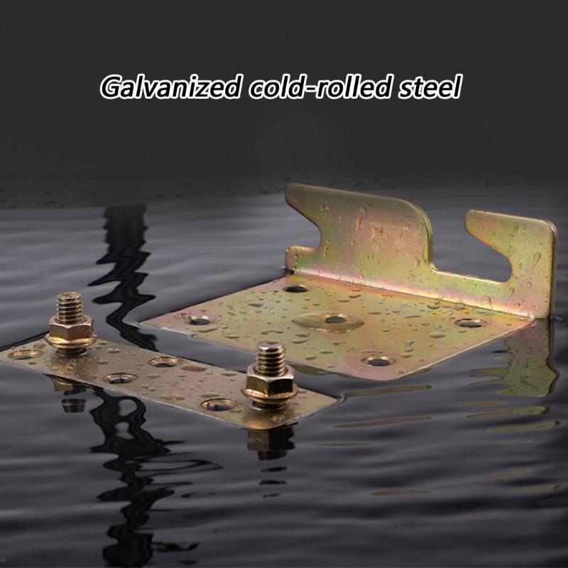 4lots Thicken Metal Bed Frame Support High Strengths Bed Rail Clamps for Secure Bed Board Connection