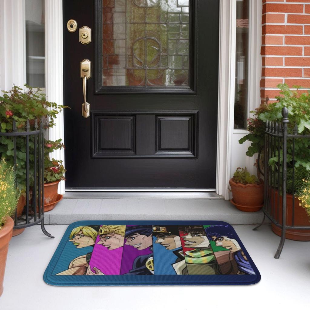 Zerbino Personalizzato Anime JoJoes Antiscivolo Ingresso Benvenuto Cucina Bagno Pavimento Tappeto Porta WC Soggiorno Tappeto