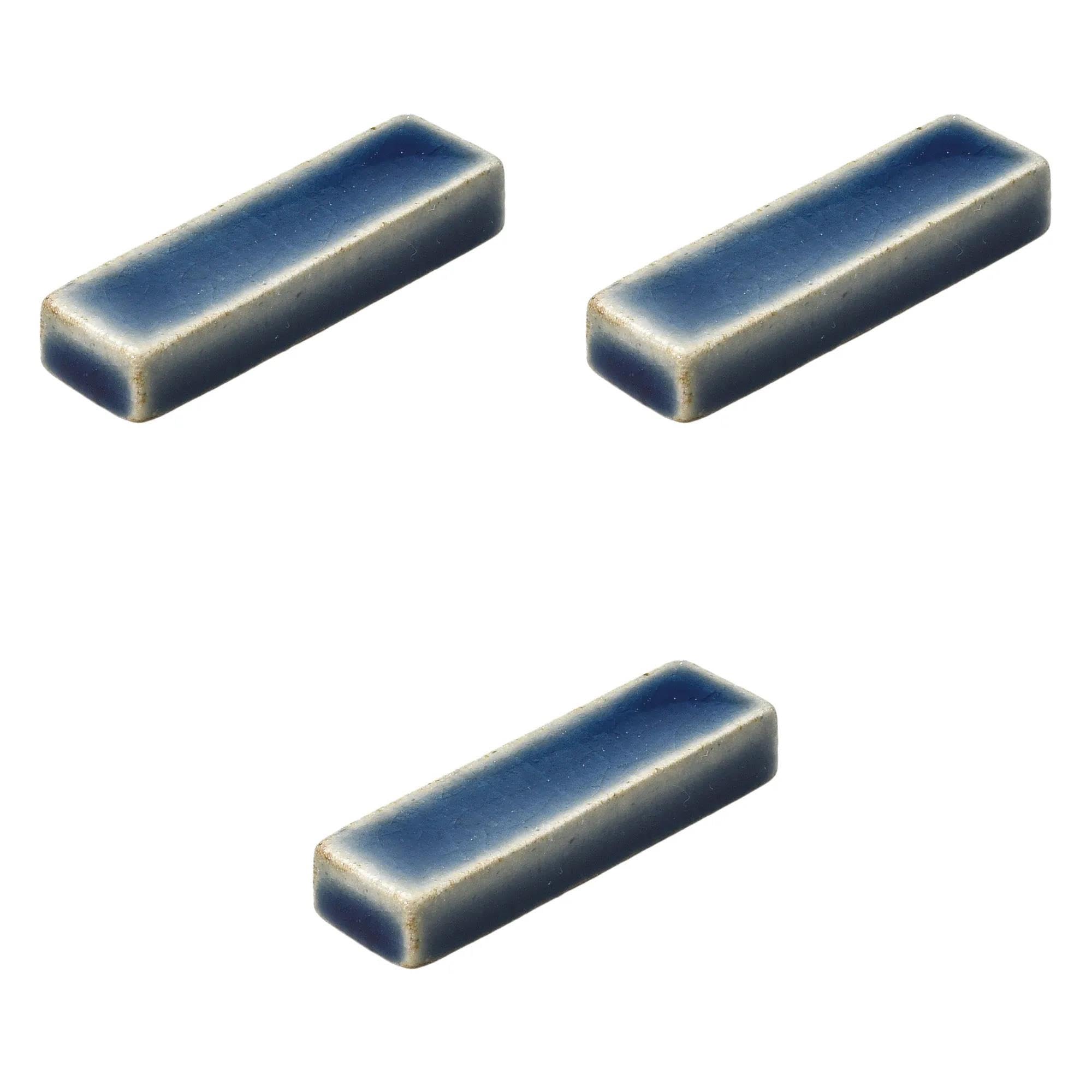 

Set of 3 Yomogi Indigo Long Square Chopstick Small x Chopstick Rests by Setomonohonpo Rests, [5 1.4 cm]