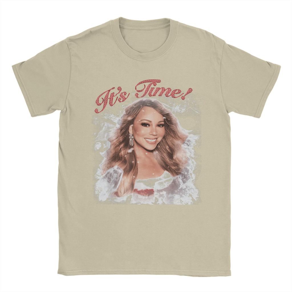 Men's T Shirt Mariah Carey It's Time 2025 T-Shirts Harajuku  Summer Tees Vintage Design Cotton Clothes Gift Idea