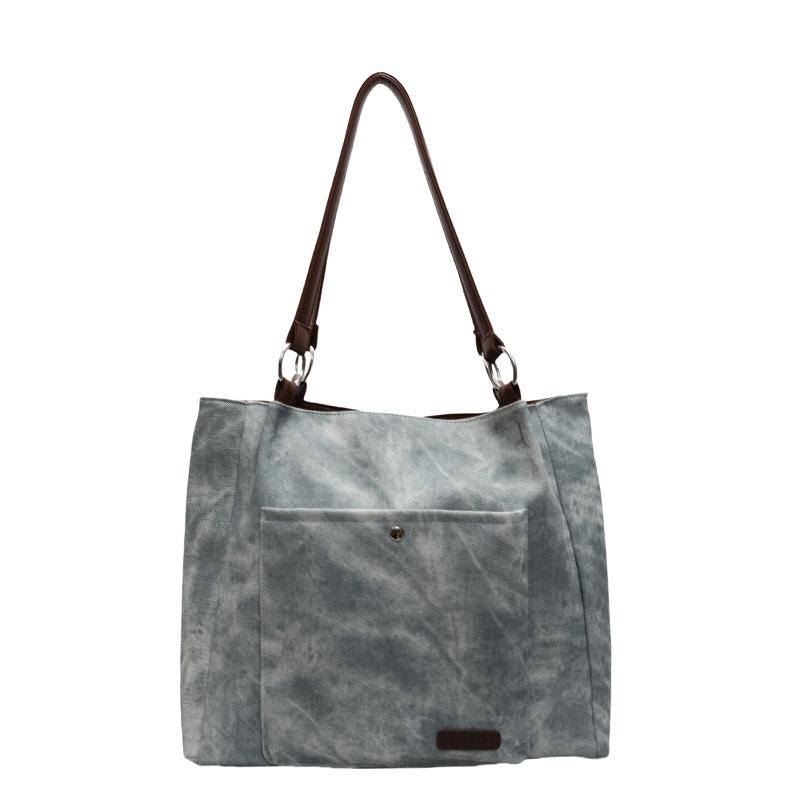 

Вместительная одноплечевая сумка-кроссбоди Легкая и повседневная студенческая ручная сумка-тоут синий