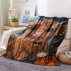 Cattle Print Flannel Blanket, High Quality Comfortable for All Seasons, Home Decor, Warmth and Comfort, Perfect for Christmas Gifts