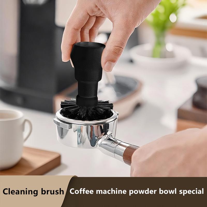 Professional Espresso Brush Brewing Head Coffee Machine Cleaning Brush Small Wood Handle Bar Counter Coffee Powder Clean Brush
