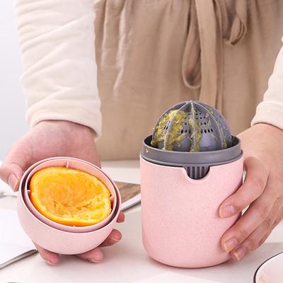 1 sada Materiál šálek na šťávu Premium Mini DIY ruční odšťavňovač ovoce Citrus Orange Víko Rotační lis Protiskluzový výstružník na citron Lime Gra