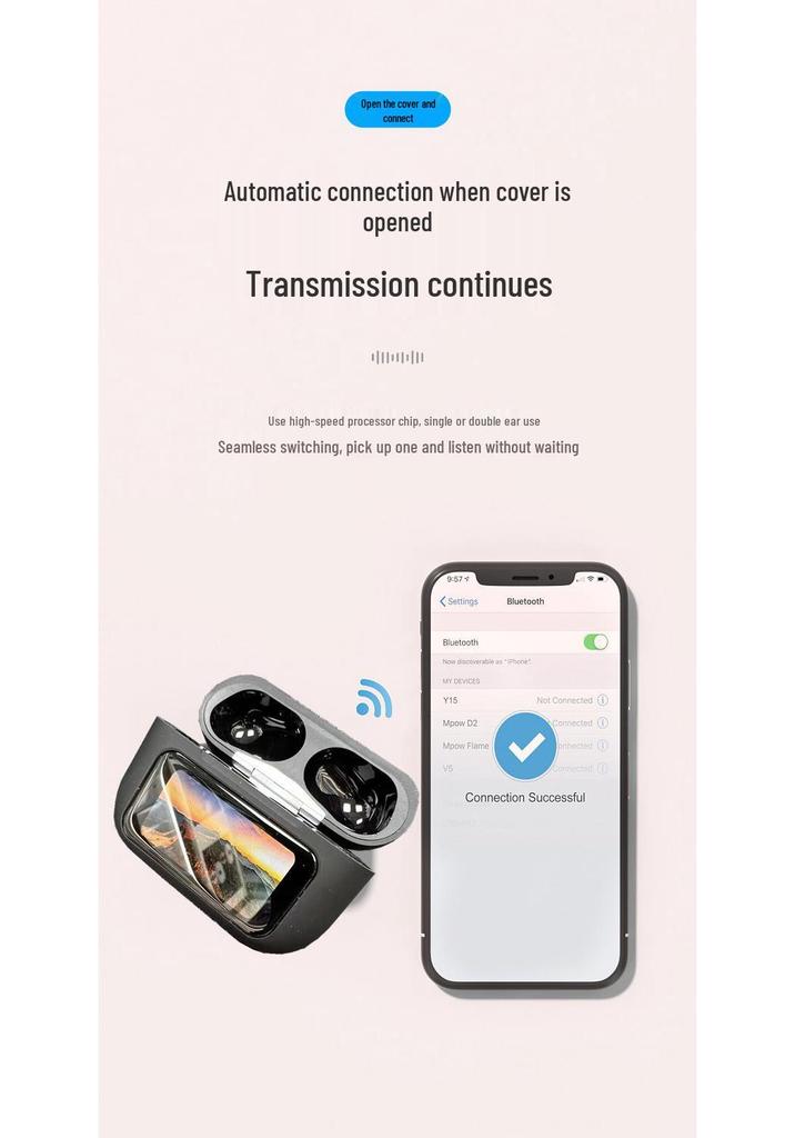 2025 A9Pro Bluetooth Earbuds with AI Translation, ANC Noise Cancelling, Color Screen, for Android & Apple