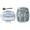 Stainless Steel Bento Box 3 Compartment Lunch Box Leakproof Insulated Food Container With Utensils For School Office Travel