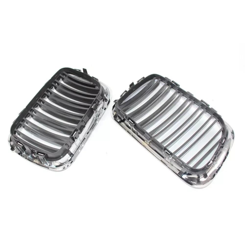 For BMW E36 3 Series 1997-1999 Car Grille Double Line Front Kidney ABS Front Hood Grill Black 51138195152 51138195151 Parts