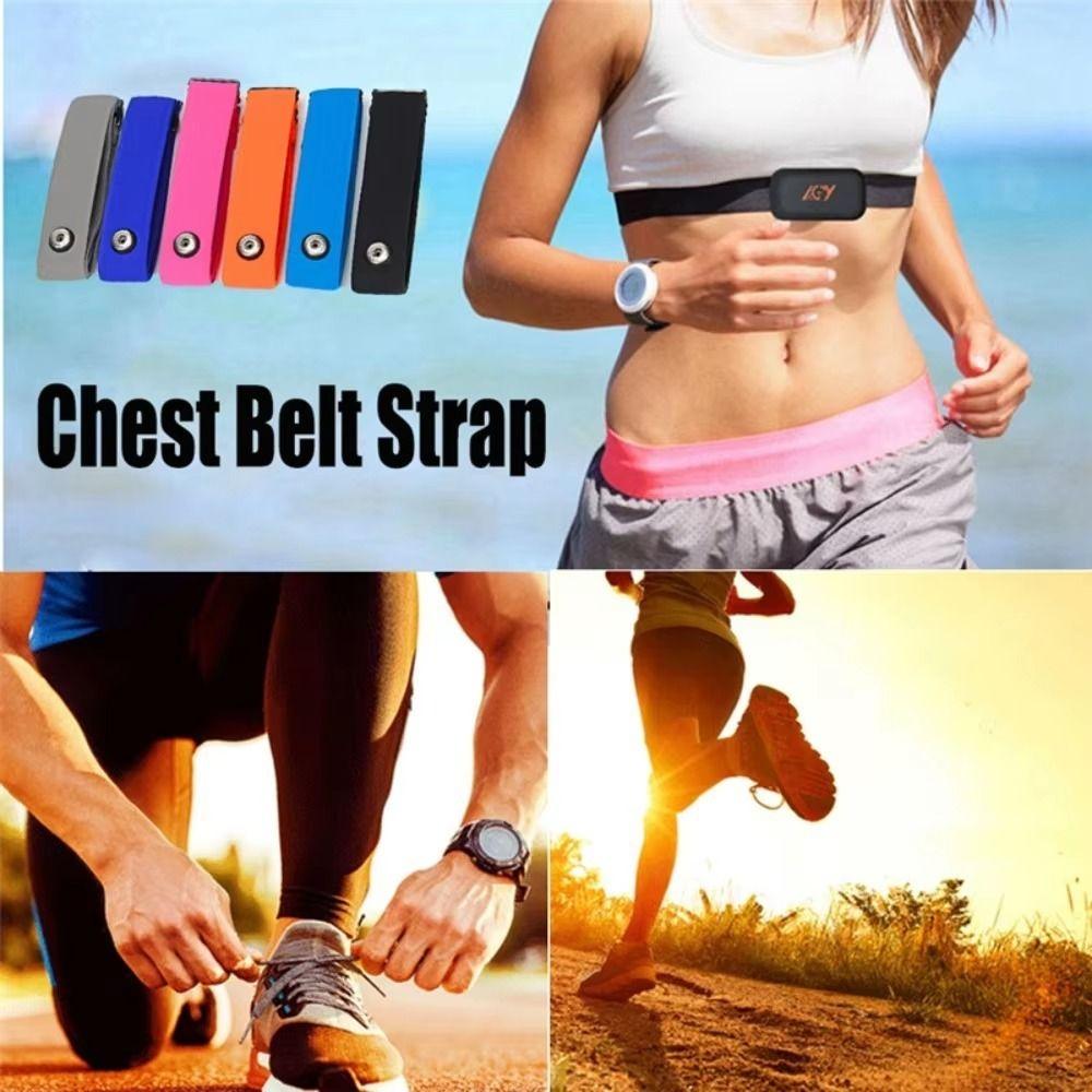 Silicone + Fiber Heart Rate Monitor Chest Strap Heart Rate Monitor Chest Belt Outdoor Sports