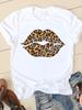 Clothing Summer Short Sleeve Watercolor Lip Sexy New Ladies Casual Unisex Fashion Graphic Tee Tshirts Female T Shirt Clothes