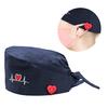 Fashion Printed Button Work Hat Casual Unisex Scrub Cap