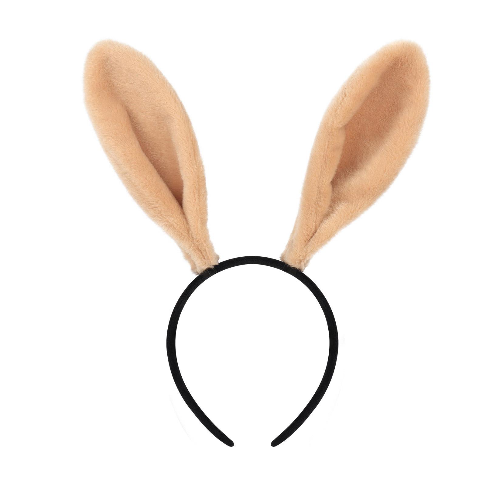 

СПА пов язка для миття обличчя у формі кролика Обруч для волосся Плюшевий головний убір для вечірки Великдень Косплей Костюм Опора Унісекс верблюд