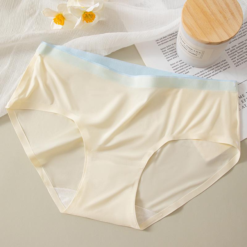 Seamless Ice Silk Breathable Women's Underwear - Anti-Exposure Thin Briefs