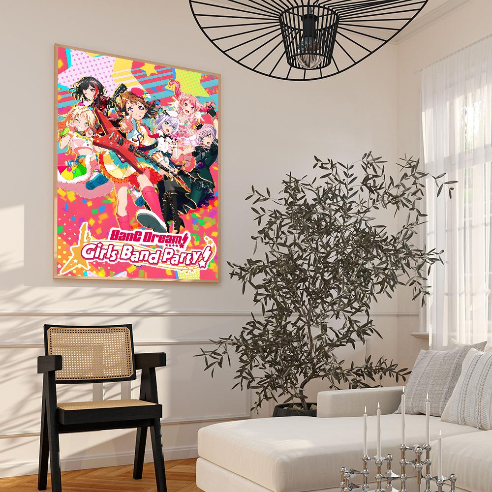 BanG Dream It's My GO Poster Anime Poster Klebrig HD Qualität Wandkunst Retro Poster für Zuhause Kawaii Zimmerdekoration