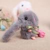 Tulip Lop-Eared Rabbit Doll Pendant Plush Keychain Soft Skin-Friendly Cute Bunny Bag Charm
