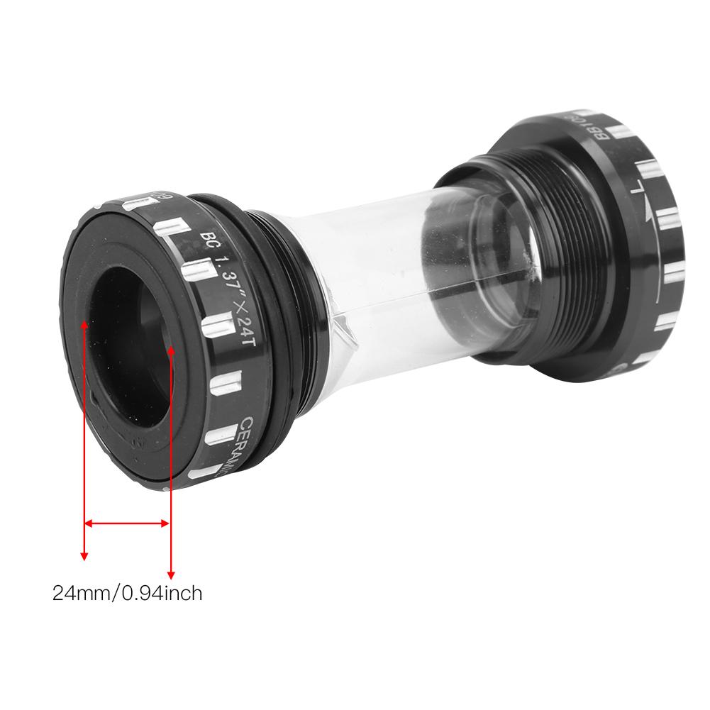Alloy Bike BB109 Ceramics Integrated Screw In Bearings Thread Bottom Bracket Accessory(Black )