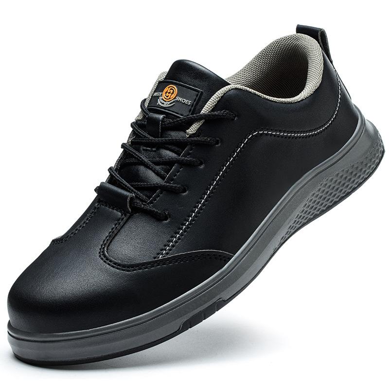 

мужские повседневные пластиковые накладки на носок рабочая защитная обувь мягкая кожа инструментальные защитные ботинки рабочий безопасные кроссовки защитная обувь мужчина 280 темно серый