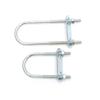 1Pcs New Galvanized Q235 Carbon Steel M8 Round Tube Clamp With Baffle Screws Pipe U-clamp Right Angle U-bolt for Round Tube
