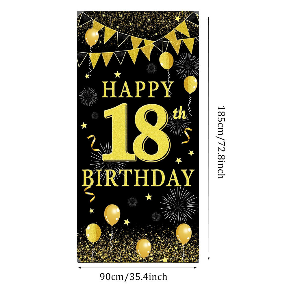Pink Gold Black Happy Birthday Background Rose Gold Glitter Balloon Birthday Decoration Party Decor Home Photography Backdrop