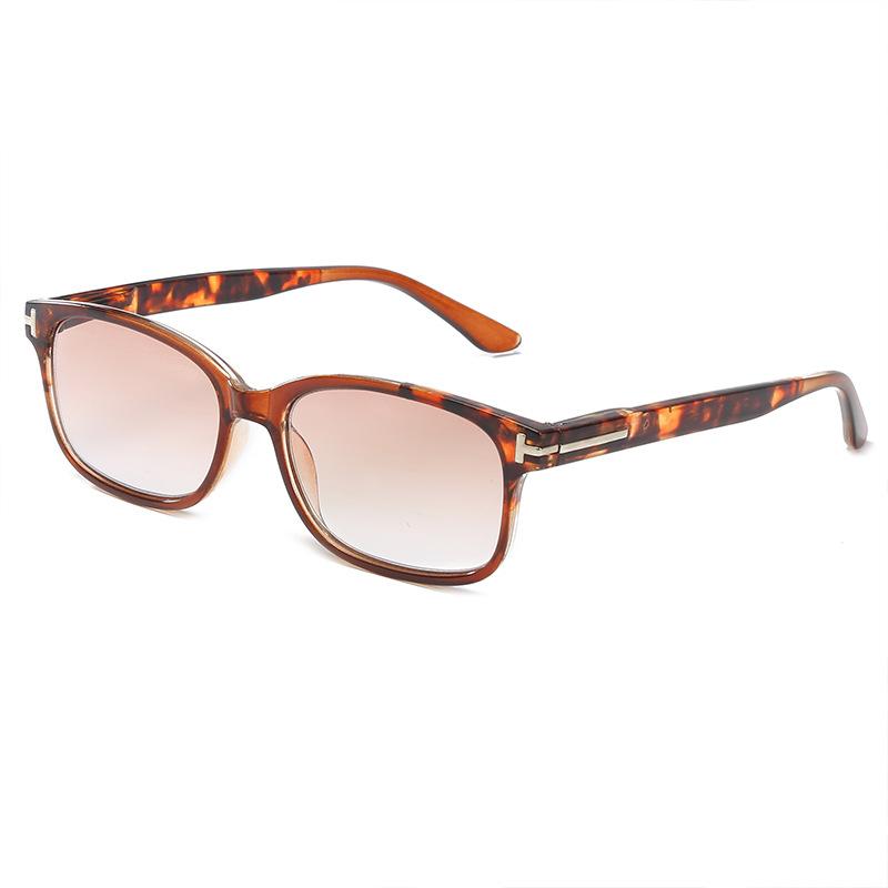 Reading Glasses Women S Fashion Gradual Change Tea Box Reading Glasses Men S Progressive Reading Glasses Far-Sighted Mirror Reading Mirror +100