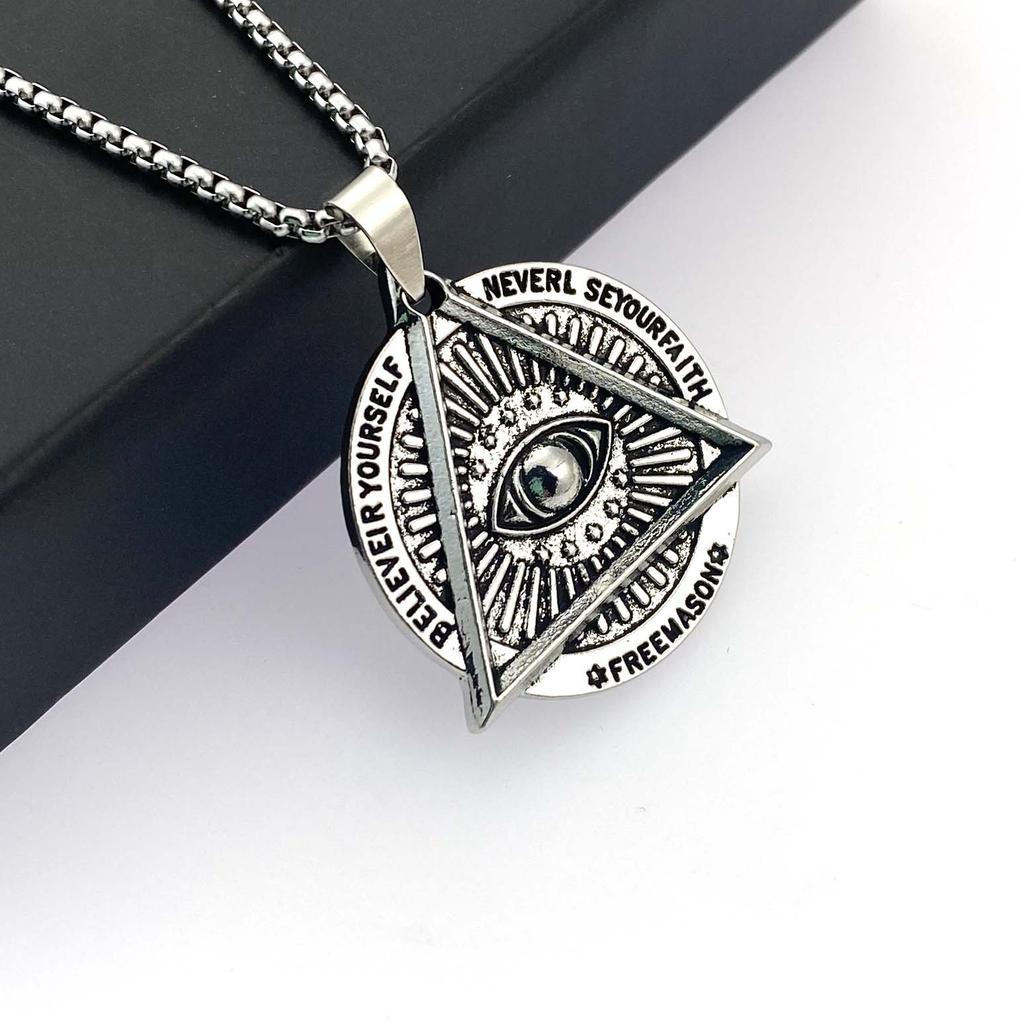 Titanium Steel Necklace Men'S Trendy Sweater Chain Light Luxury Viking High-End Alloy Pendant Neck Chain Accessories