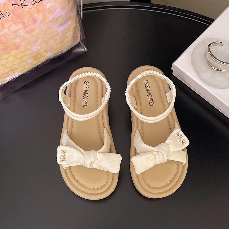 Bow word with Roman sandals women's ins tide 2025 new summer comfortable open-toed casual platform shoes
