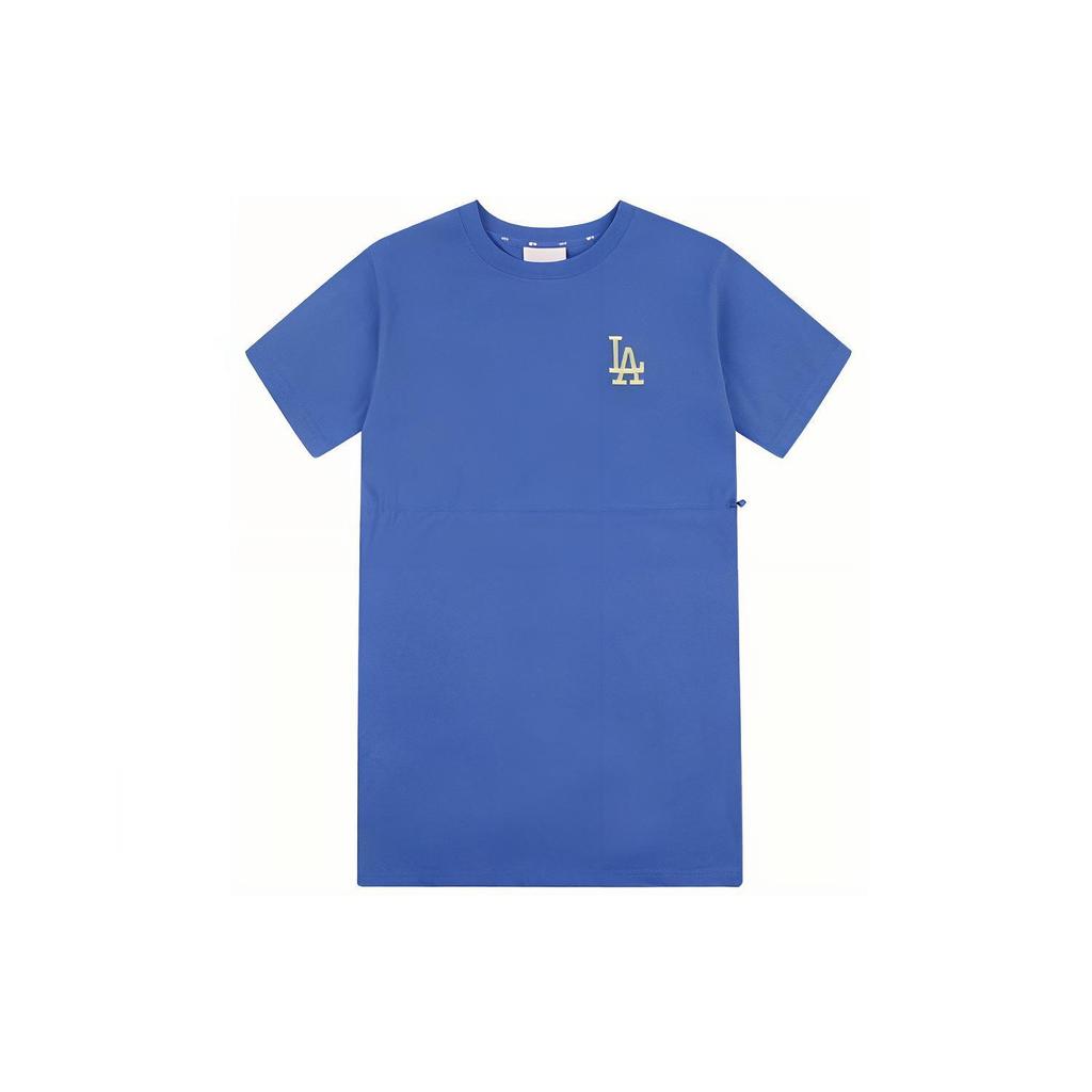 New MLB Short Sleeved Dresses Women's Blue 31OP06131-07U