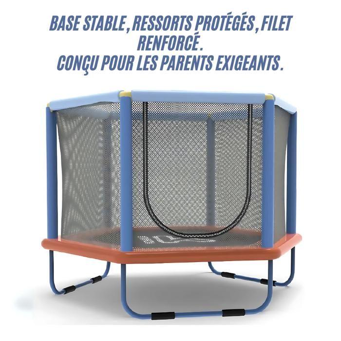 Devessport Trampoline for Children Kohala Baby 2in1 140cm, with Safety Net. Indoor and Outdoor Game