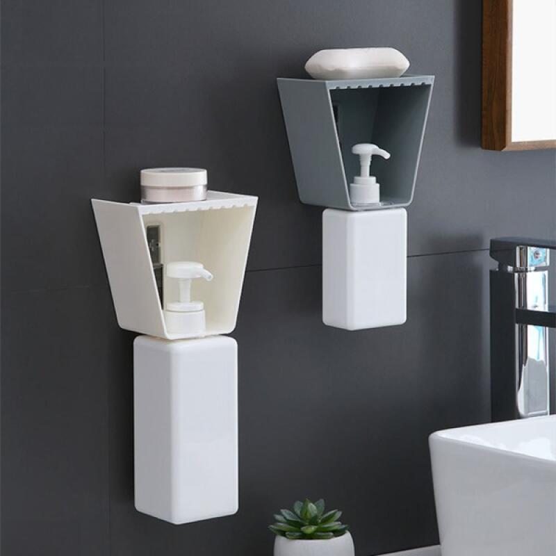 Multipurpose, non-perforated kitchen, bathroom, and toilet wall-mounted soap holder Blue