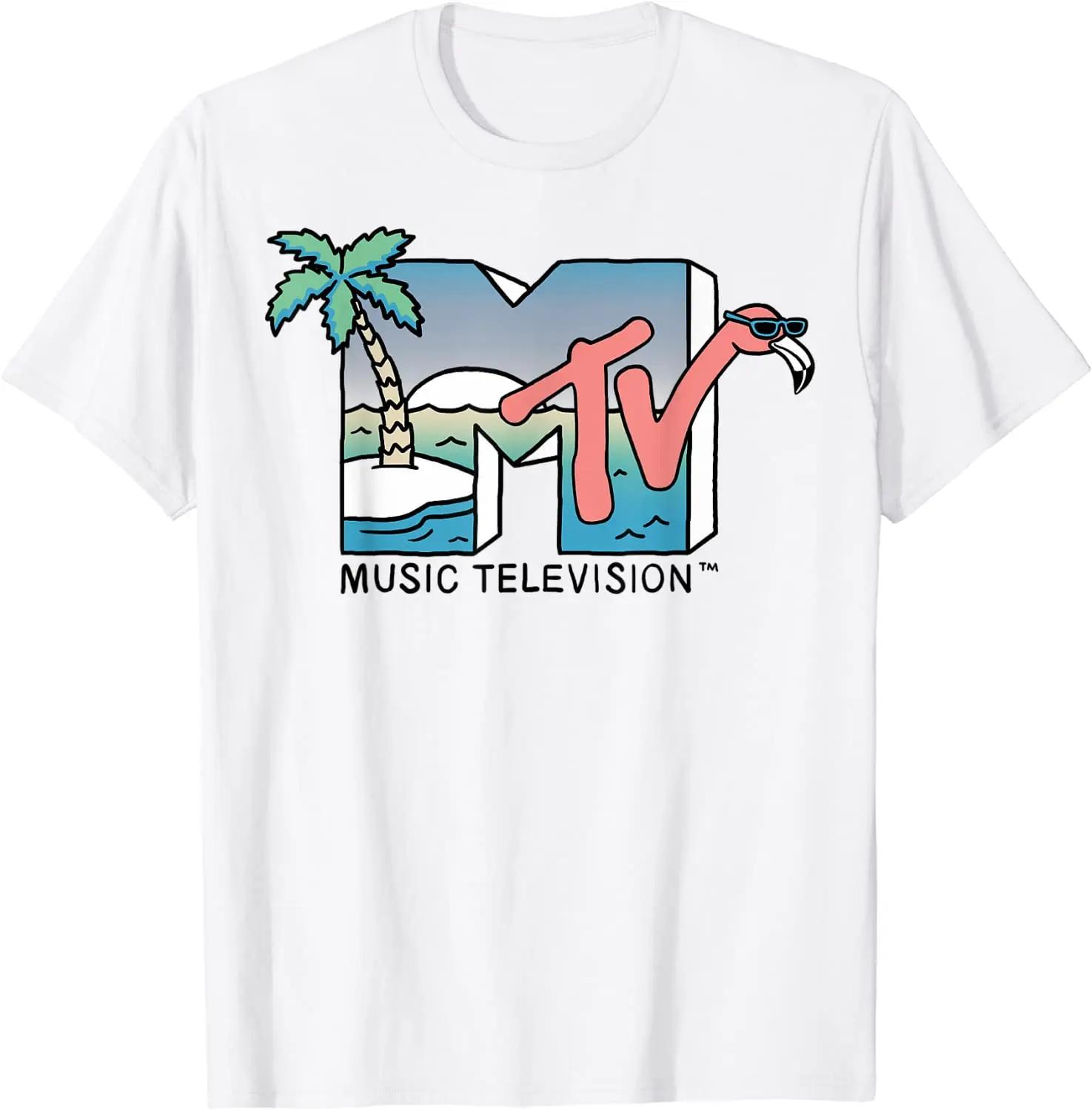 Футболка с графическим принтом MTV Beachy Flamingo Scene Retro Logo S